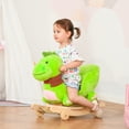 thumbnail image 2 of Qaba baby rocking horse Kids Interactive 2-in-1 Plush Ride-On Stroller Rocking Dinosaur With Nursery Song Rocking Horse 18+ months, 2 of 10