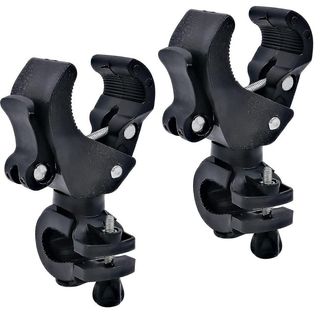 2 Pieces Bicycle Light Bracket Rotatable 360 Degree Bicycle Flashlight Bracket Universal Bicycle Light Clip Front Light Holder For Mountain Bike