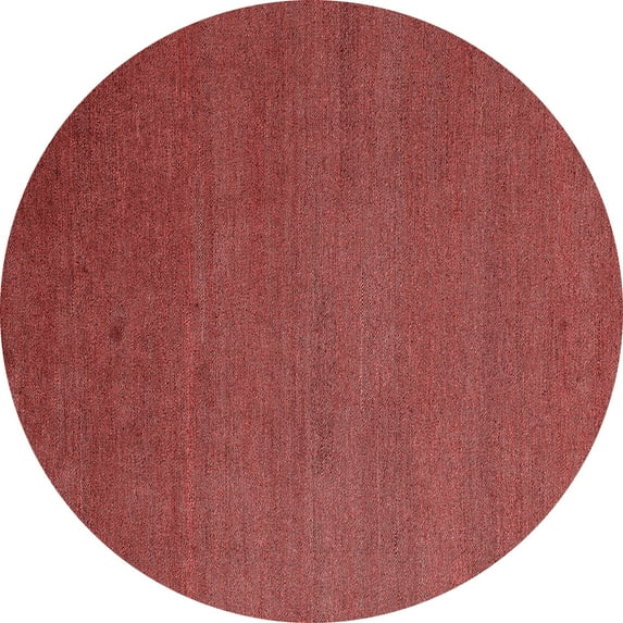 Ahgly Company Indoor Round Abstract Red Modern Area Rugs, 7' Round