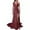 Wine, variant on Lolmot Womens One Shoulder Sequin Sparkly Halter Slim Wrap High-Waisted Dress Side Zipper Split Hem Maxi Dresses Formal Dress Party Gowns