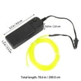 thumbnail image 2 of KAKOWELY lights glowing strobing 2M Wire Rope Glowing Light Strip Cable El Wire Decorative Light without Battery78.74"X1.18"X0.79", 2 of 4