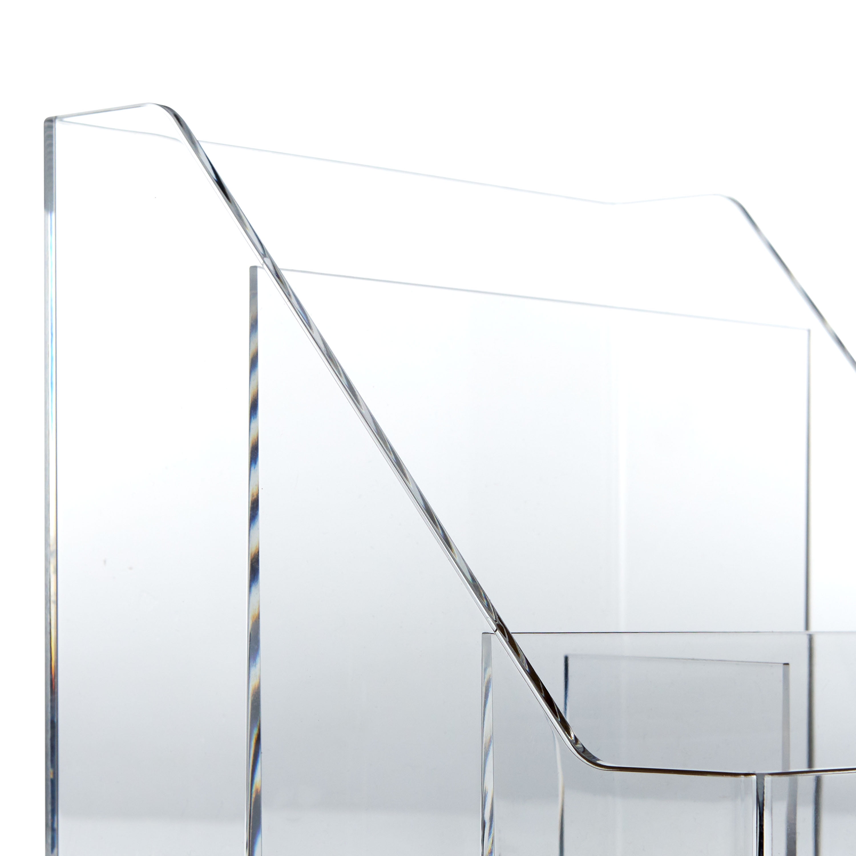 (4 pack) Pen+Gear Clear Acrylic, Cork Desk Organizer, 1 pack