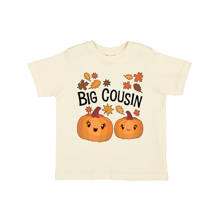 

Inktastic Big Cousin Pumpkins with Fall Leaves Gift Toddler Boy or Toddler Girl T-Shirt