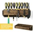 thumbnail image 3 of Set of 2 Screwdriver Organizer Pliers Hammer Rack Wall Tool Storage Wood Holders, 3 of 7