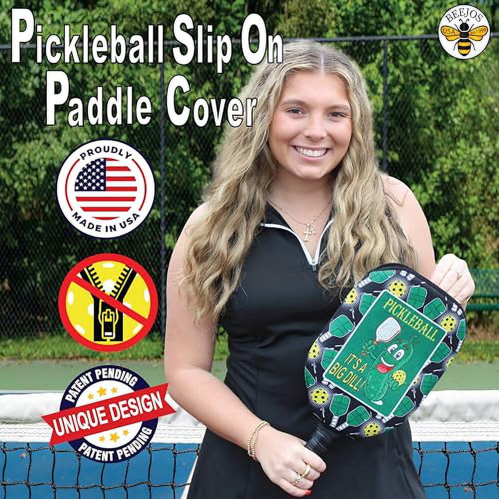 Pickleball...Its a Big Dill!: Premium Slip-On Pickleball Paddle Cover-Universal Fit -Zipperless (Paddle not Included)