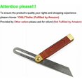 thumbnail image 2 of HongchunWooden Square Ruler with Hardwood Handle and Stainless Steel Ruler for Crafts, Adjustable Square Bevel 230mm, 2 of 5