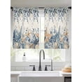 thumbnail image 2 of Blue Eucalyptus Coastal Sheer Curtains 54 Inch Length 2 Panels Set Window Treatments, Beach Starfish Shell Nautical Rustic Rod Pocket Semi Curtains for Living Room/Bedroom/Kitchen, 104"W x 54"L, 2 of 7