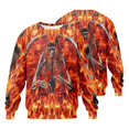 thumbnail image 6 of Broave Mens Knit Crewneck Long Sleeve Shirt Halloween Graphic Pullover Casual ,Gothic Skeleton Crew Neck Sweatshirt for Daily Wear & Halloween Party Outfit, 6 of 6