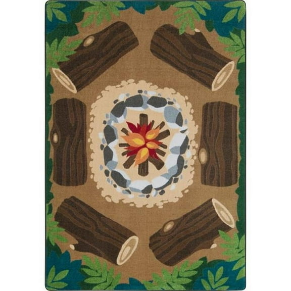 Campfire Fun Rectangle Area Rug  Multi Color - 5 ft. 4 in. x 7 ft. 8 in.