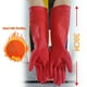 thumbnail image 5 of Guantes de látex para lavar platos con forro flocado, gruesos, antideslizantes, para limpieza de cocina, tareas domésticas, guantes de goma rojos para lavar ropa, 5 of 6