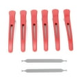 thumbnail image 1 of Professional Salon Hair Clips Hair Clips With Silicone Band 6Pcs Professional Hair Clips NonSlip Dividing Duckbill Hair Clips For Hair Cutting Styling, 1 of 8