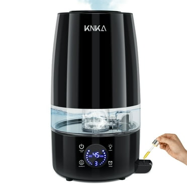 KNKA 4.5L Cool Mist Humidifier for Bedroom & Baby - Quiet, Auto Humidity Control, Essential Oil Diffuser, 40H Runtime, Top Fill, Easy Clean, Anti-Leak