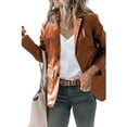 thumbnail image 2 of Chaqueta De Mujer, Chaqueta Femenina Transpirable De Moda Con Cuello Vuelto De Un Solo Pecho Para Ir De Compras Para Trabajar ANGGREK Bronceado claro L, 2 of 6