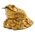 thumbnail image 4 of Lucky Money Frog/sapo Feng Shui Sapo/Rana Estatua Del Cuenca Del Tesoro Con Moneda, Rana China Dorada Atrae Riqueza Y Buena Suerte Para La Decoración Del Hogar De La Oficina(6.5 x 6 x 5cm-Oro), 4 of 14