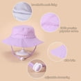 thumbnail image 5 of Kids Sun Hat Baby Wide Brim Cap Summer Beach Bucket Hat Infant Foldable Fishing Hat Adjustable Toddler Hat, 5 of 7
