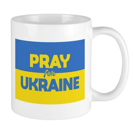 

CafePress - Pray For Ukraine Mugs - Ceramic Coffee Tea Novelty Mug Cup 11 oz
