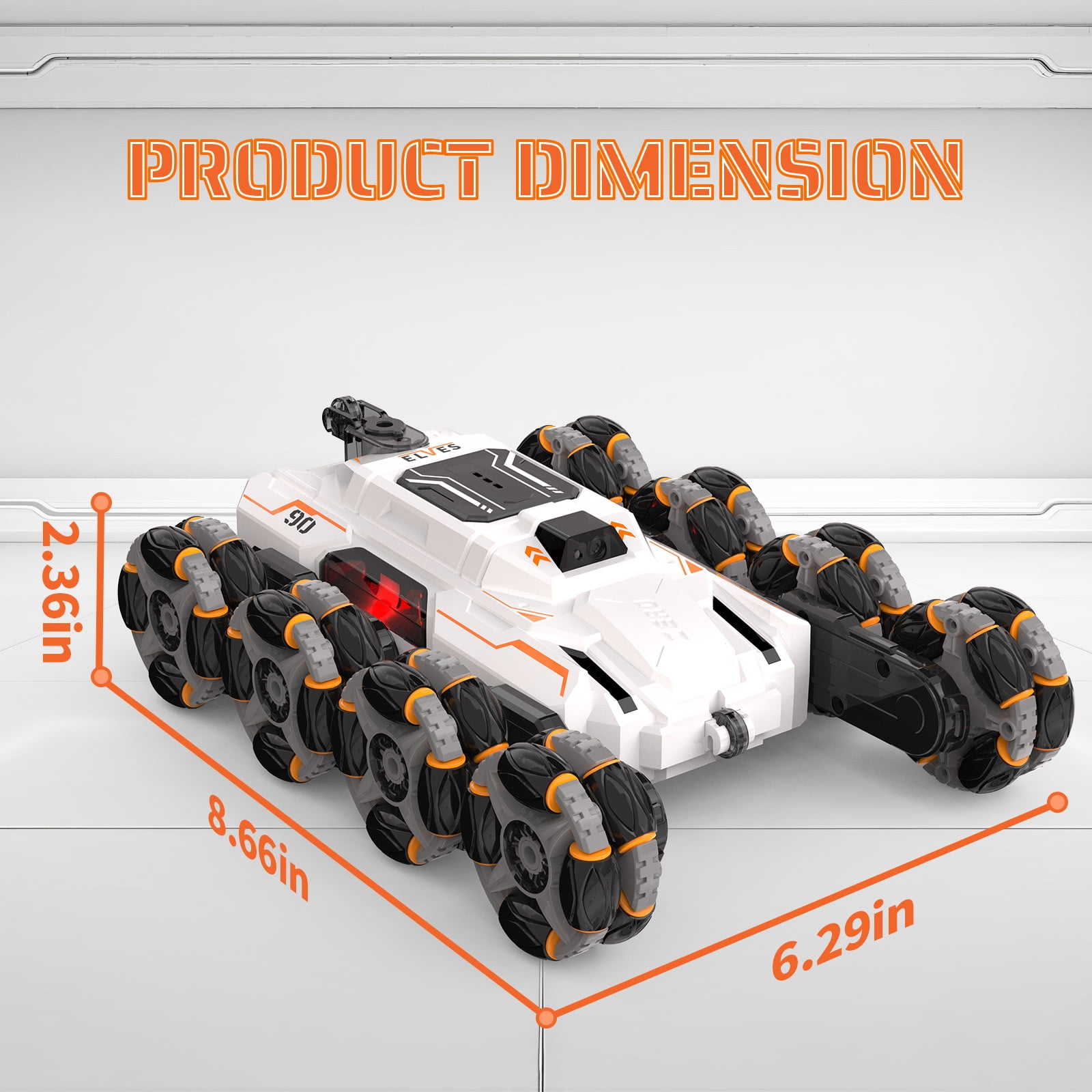 Kivdit Remote Control Cars,Double Sided 360°Rotating RC Stunt Cars, 8WD Rc Cars with Spray & Light, 2.4GHz Rechargeable Toy Cars Christmas Birthday Gifts Toys for 6 8 9 10 Year Old Kids