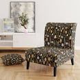 thumbnail image 2 of Designart "Rustic Charm In Black And Yellow Garden I" Black Floral Upholstered Accent Chair - Cottage Arm Chair For Living Room, 2 of 5