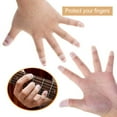 thumbnail image 2 of facefd Silicone Guitar Fingertips Finger Guards Protective Non-slip Ukulele Fingerstall Hollowed Transparent Non-allergenic Reusable Transparent XL, 2 of 4