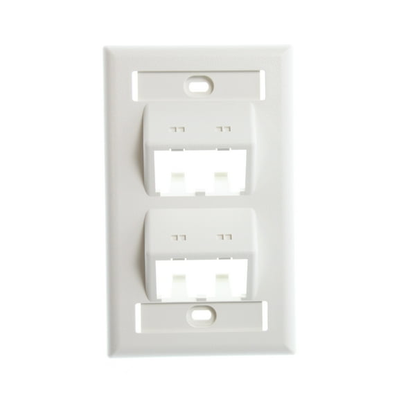 Panduit CFPE4IWY 1-Gang 4-Port Faceplate, Off White