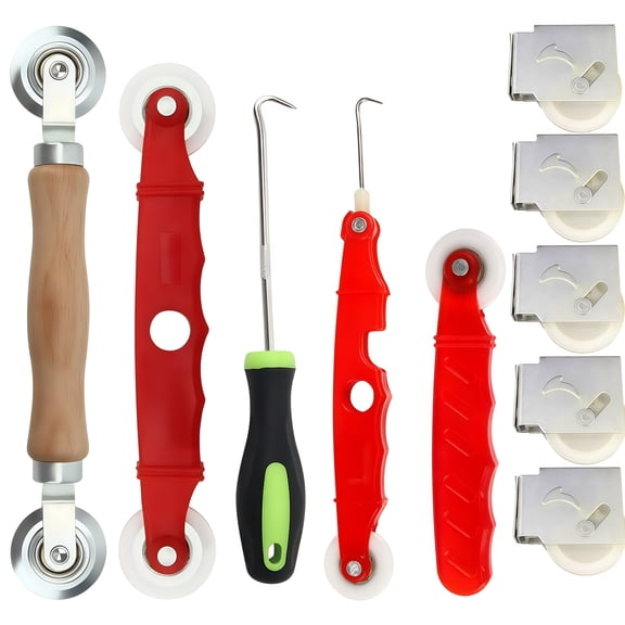 10-Piece Set Window Screen Adhesive Strip Roller Tool Set