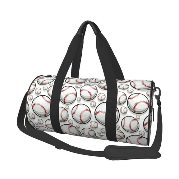 KLL Cute Baseball Duffle Bag For Men Women Sport Gym Fitness Tote Travel Training Workout Basketball Football Weekender