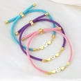 thumbnail image 3 of Multicolor Letter Initial Bracelet for Women Love Heart Cute Jewelry Gift Ideas for Girlfriend Daughter Mom Grandma On Birthday Christmas (I, Pink), 3 of 5