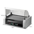 thumbnail image 6 of Commercial-Grade 7-Roller Hot Dog Grill 18-Capacity, Smart Dual-Zone Control & Auto-Reheat | 900W Power, PFOA/PFAS-Free, Effortless Cleanup for Home Kitchens & Food Trucks, 6 of 7