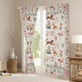 thumbnail image 3 of Homewish Retro Flower Blackout Curtains Set of 2 (52x84 Each), Animal Deer Window Curtains, 3 of 6