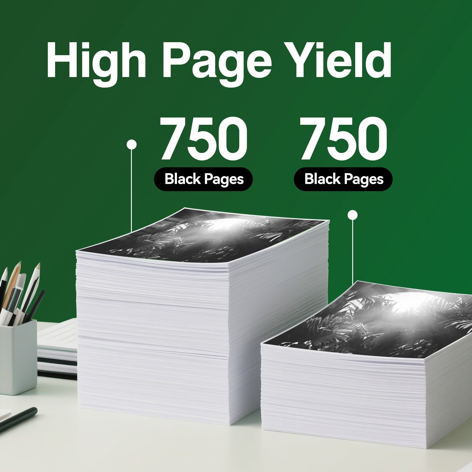 65 Black Ink Cartridge Compatible for HP 65 65XL Ink Cartridge Black for Printer Ink 65
XL Black High Yield Ink Cartridge (2 Black)