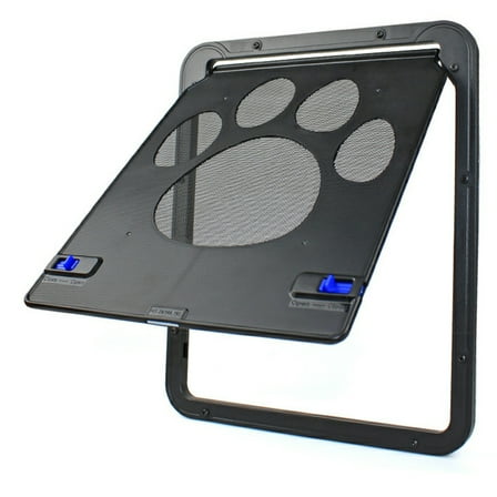 Dog Pet Screen Door Cat Door Sliding Screen Pet Door With Magnetic Flap Lock Automatically For Small Cats Dogs