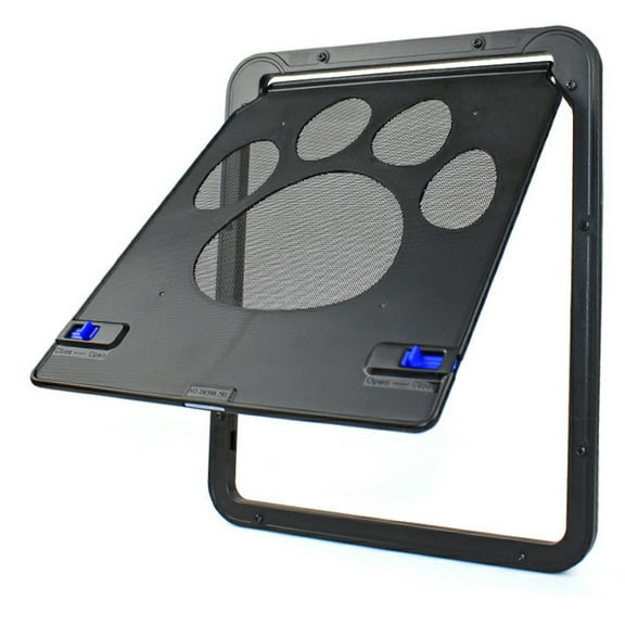 Dog Pet Screen Door Cat Door Sliding Screen Pet Door With Magnetic Flap Lock Automatically For Small Cats Dogs