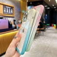 thumbnail image 5 of Compatible with iPhone Case,Gradient Colorful Frame Edge Border Electro Plated Metal Camera Lens Protective Clear Soft Shockproof Cover Phone Case (Purple,iPhone 12 Pro Max), 5 of 7