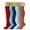 Red-Mint-Parliament-Ivory-Sky Blue-Orange, variant on 6 Pairs Slouch Knee High Scrunch Socks for Women and Men - (Hot Pink-Purple-Ecru-Capri-Forest Green-Pink)