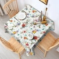 thumbnail image 2 of Pioneer Flower Floral Print Pattern Square Tablecloth,Waterproof Square Table Cover,Wipeable Spillproof Washable Table Cover for Home Kitchen Party Decor 60"x60"(152x152cm), 2 of 6