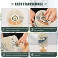 thumbnail image 4 of BZSMCE Decor Bedside Table Lamp Flower - Decorated Whale Art Printed, 4 of 7