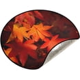 thumbnail image 5 of Coolnut Autumn Leaves Maple Christmas Tree Mats Waterproof Tree Skirt, Fall Scenery Xmas Tree Stand Tray Mat Floor Protector Pad for Holiday Party Decoration, 28.3", 5 of 6