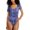 Blue Swirl Tie Dye, variant on Jenni by Jennifer Moore Womens Square Neck Ribbed Bodysuit;Meidum