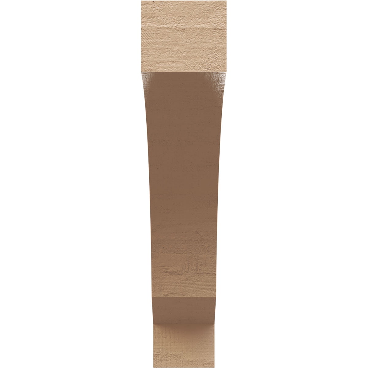 2"W x 10"D x 10"H Thin Moab Rough Cedar Woodgrain TimberThane Corbel, Primed Tan