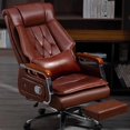 thumbnail image 2 of Leather Comfortable Office Chair Bedroom Designer Cushion Office Chair Computer Executive Arm Luxury Taburete Trendy Furniture My Lux Decor Round, 2 of 29