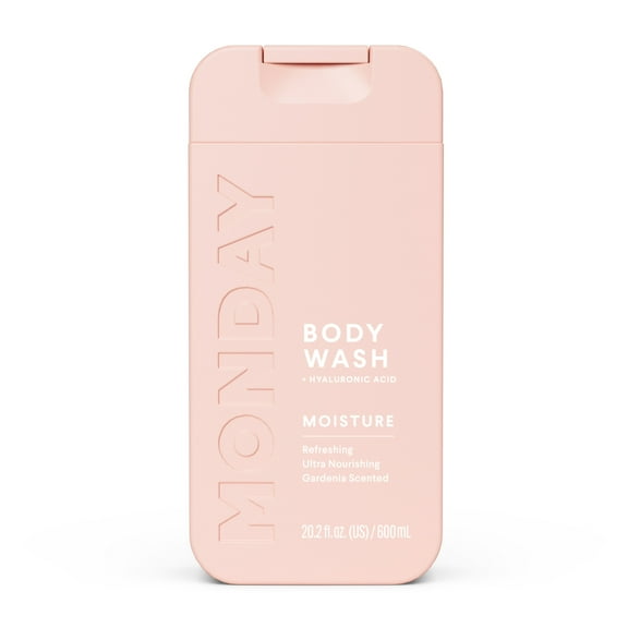 MONDAY Haircare MOISTURE Body Wash Hydrates Nourishes All Skin Types, Hyaluronic Acid, 20.2 fl oz