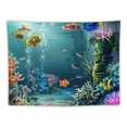 thumbnail image 5 of PRATYUS  Underwater World Tapestry Wall Hanging, Deep Sea Colorful Coral Seabed Fish Jellyfish Tapestry Wall Decor for Bedroom Living Room Kids Room College Dorm 60x50inch, 5 of 6