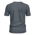 thumbnail image 5 of yillto Mens V Neck Shirts Cotton Short Sleeve Breathable Big and Tall Tops Summer Loose Plain Tee, 5 of 7