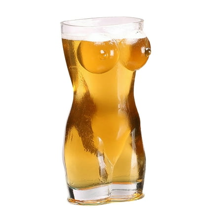 

COUTEXYI Water Cup Transparent Human Body Shaped Beer Glass Mug Teacup