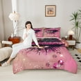 thumbnail image 4 of Castle Fairy Bling Eyelash Girl Twin Comforter Sets,Sparkling Crystal Bedding Set, 4 of 8
