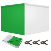 White & Green Backgrounds for Photography 5 x 7FT Polyester Chromakey Cloth