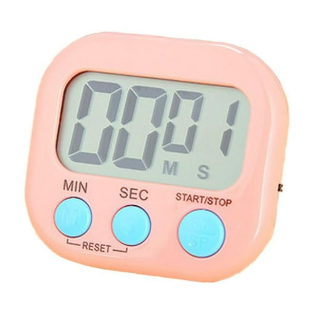 Temporizador de cocina digital con pantalla grande y alarma fuerte para cocinar y hornear. rosa 02