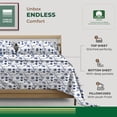 thumbnail image 7 of THREAD SPREAD 100% Organic Cotton Full Size Sheets - Percale Weave Cotton Sheets (4 PC, Floral Blue), Soft Cooling Luxury Hotel Printed Sheet Set, 7 of 7