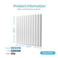 thumbnail image 4 of Art3d 3D Slat Wall Panels, White, 19.7x19.7in, PVC, 12 Pieces, Pack, 4 of 7