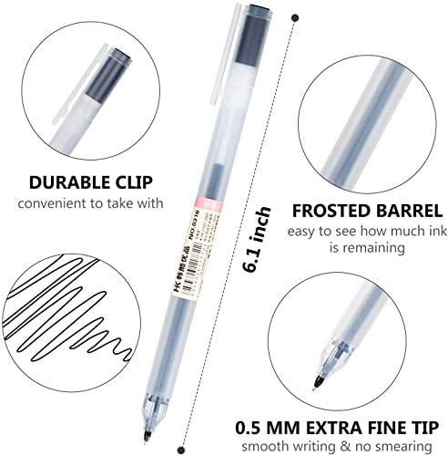Premium Gel Ink Pen Fine Point Pens Ballpoint Pen 0.5mm for Japanese Office 